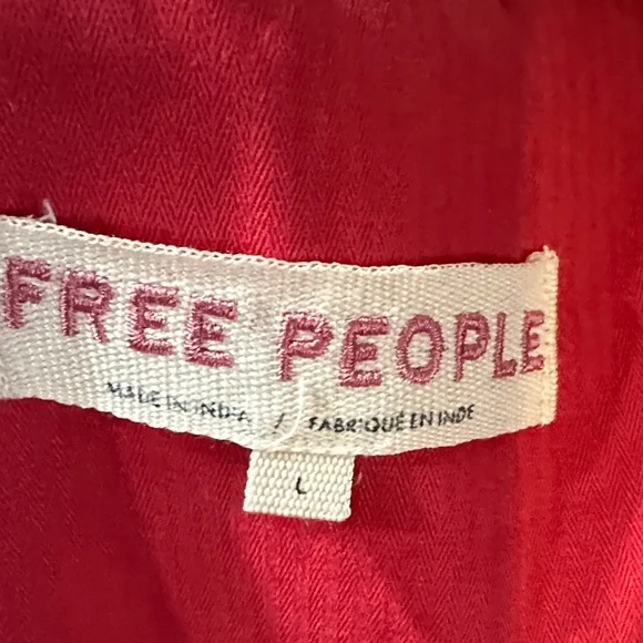 Free People Red Ruffled Blazer - Picture 4 of 5